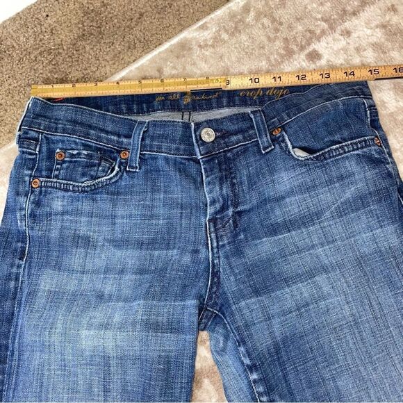 7 for all Man kind cropped Dojo jeans SZ 28" waist - Picture 10 of 10